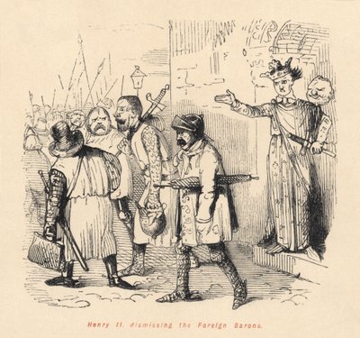 Heinrich II. (1133-89) entlässt die ausländischen Barone von English School