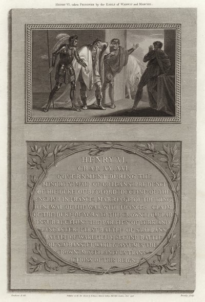 Heinrich VI von den Earls von Warwick und Marche gefangen genommen von English School
