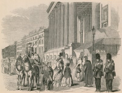 Ihre Majestät besucht die Ausstellung der Royal Academy von English School