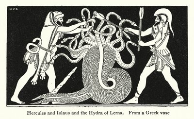 Herkules und Iolaus und die Hydra von Lerna von English School