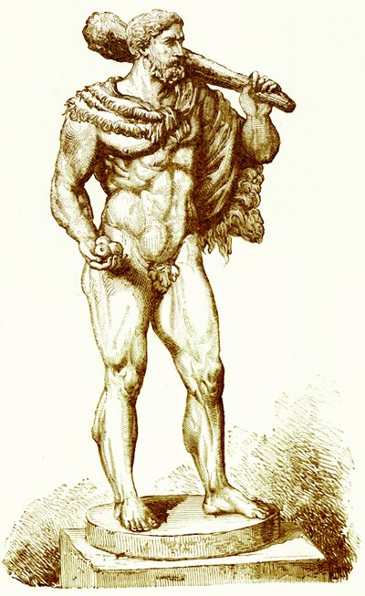 Herkules, Illustration aus Geschichte Roms von Victor Duruy, veröffentlicht 1884 von English School