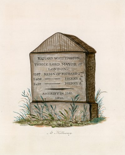 Highgate Hill, Whittington Stone von English School
