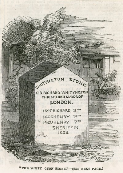 Highgate Hill, Whittington Stone von English School