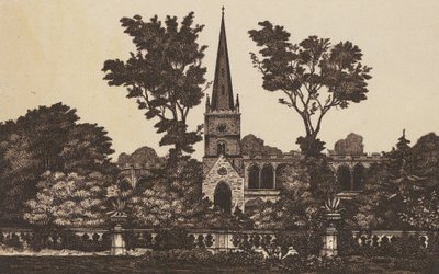 Holy Trinity Church, Stratford on Avon (Lithografie) von English School