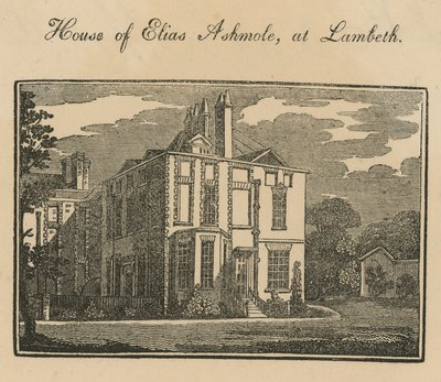Haus von Elias Ashmole in Lambeth von English School
