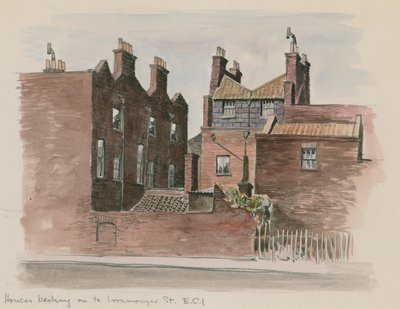 Häuser an der Ironmonger Street, London von English School