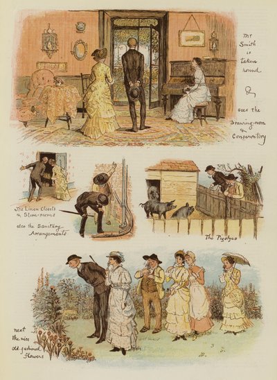 Wie Tankerville Smith ein Landhaus nahm (Chromolithografie) von English School