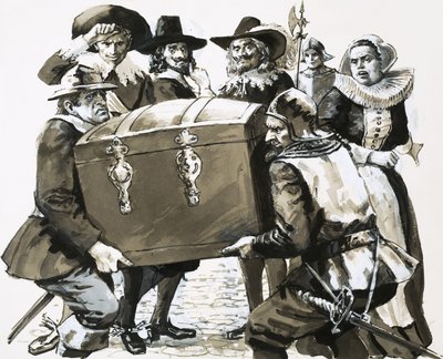 Hugo Grotius flieht aus der Festung Loevateyn von English School