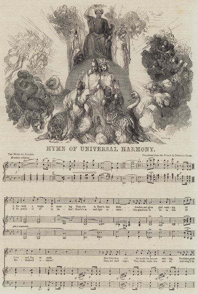 Hymne der universellen Harmonie (Gravur) von English School
