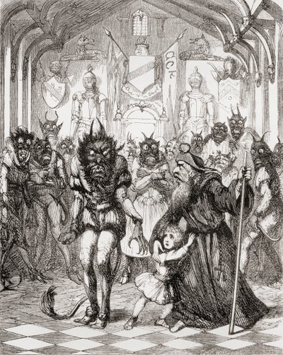 Illustration nach George Cruikshank für das Gedicht 