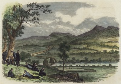 Illustrationen des Krieges in Amerika von English School