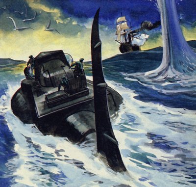 Im Ärmelkanal eröffnete das Schiff das Feuer auf die Nautilus von English School