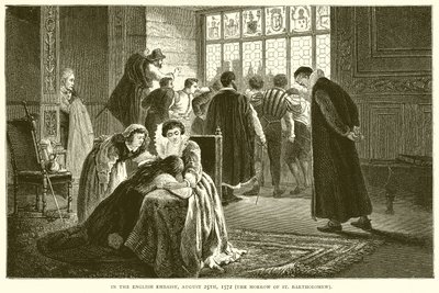 In der englischen Botschaft, 25. August 1572 (der Morgen nach St. Bartholomäus) von English School