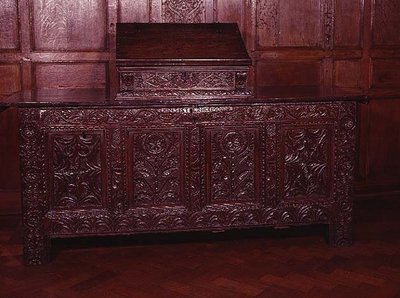 Einlegekoffer mit architektonischen Motiven, Ende des 16. Jahrhunderts von English School