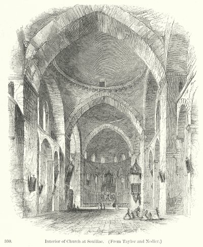 Innenansicht der Kirche in Souillac von English School