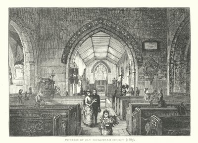 Innenraum der alten Beckenham Kirche von English School