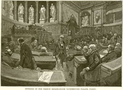 Innenansicht des französischen Senatshauses (Luxemburg-Palast, Paris) von English School