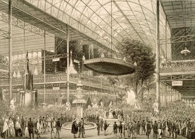 Innenraum der Großen Ausstellung, feierliche Eröffnung am 1. Mai 1851 von English School
