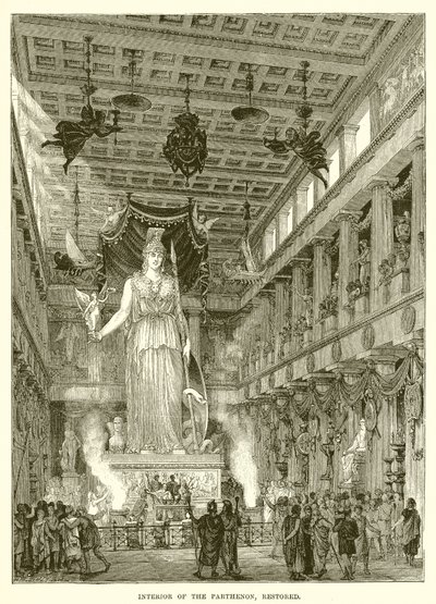 Innenraum des Parthenon, restauriert von English School