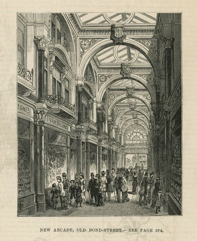 Innenansicht der neuen Arkade in der Old Bond Street von English School
