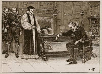 Interview zwischen Bacon und der Abordnung der Lords, Illustration aus Cassells Illustrierter Geschichte Englands von English School