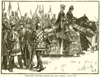 Interview zwischen Becket und König Heinrich von English School