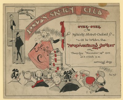 Einladung zu einer Veranstaltung im London Sketch Club von English School