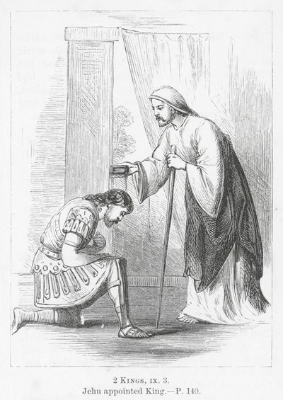 Jehu zum König ernannt (Gravur) von English School