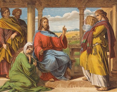 Jesus Christus im Haus von Martha und Maria von English School