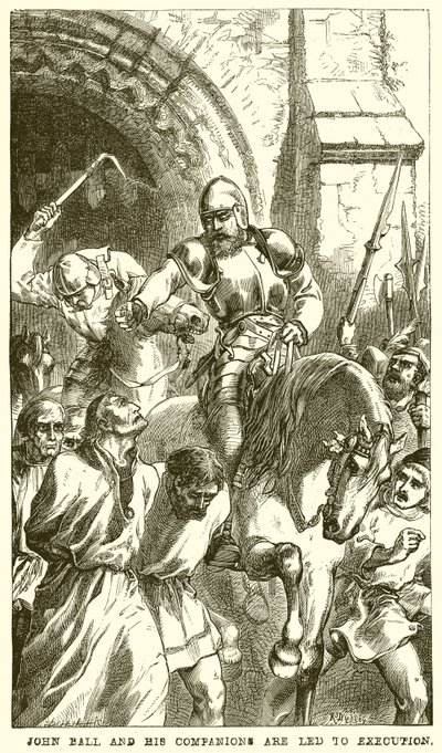 John Ball und seine Gefährten werden zur Hinrichtung geführt von English School