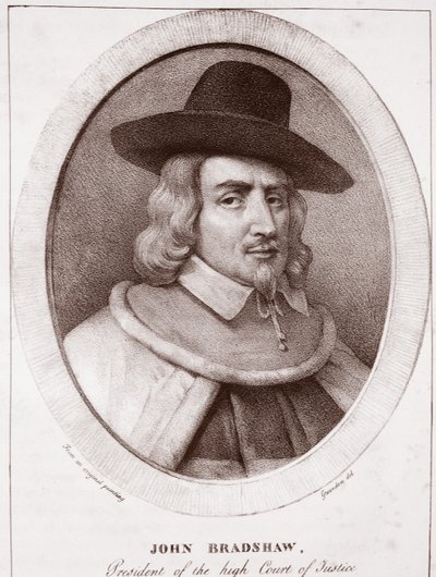 John Bradshaw, zugeschrieben Gravedon, graviert von de Langlume von English School
