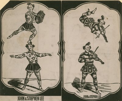 John Lee und Stephen Lee, Zirkusakrobaten und Musiker von English School