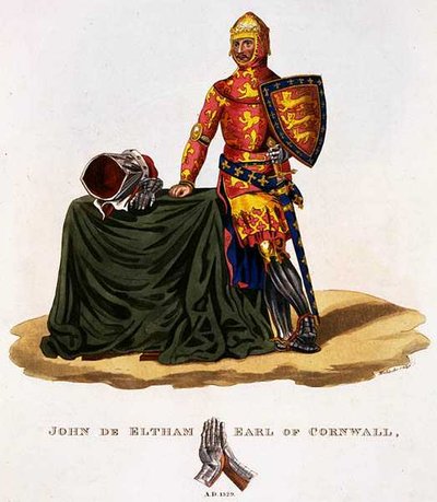 John of Eltham, Earl of Cornwall (1316-36) 1329, graviert von W. Maddocks, aus 