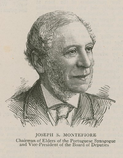 Joseph S Montefiore, Vorsitzender der Ältesten der portugiesischen Synagoge und Vizepräsident des Board of Deputies von English School
