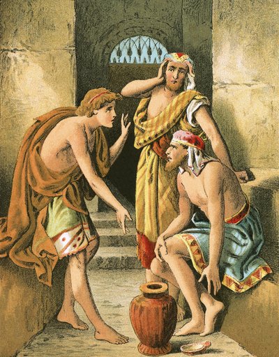Joseph deutet die Träume des Obermundschenks und des Bäckers von English School