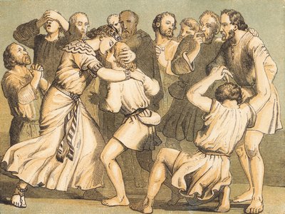 Joseph gibt sich seinen Brüdern zu erkennen von English School