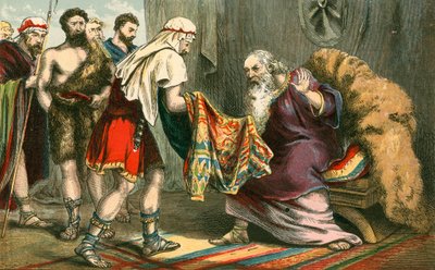 Josephs bunter Mantel wird seinem Vater Jakob gebracht von English School