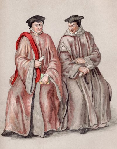 Richter in ihren Roben während der Herrschaft von Elisabeth I., aus 