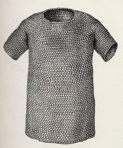 Jutische oder dänische Kettenhemd, datiert vor 450 n. Chr., aus A Short History of the English People von J. R. Green, veröffentlicht 1893 von English School