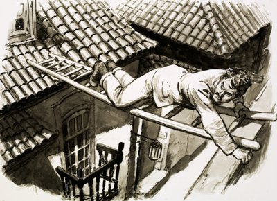 Karl Decker klettert zum Gefängnis von Evangelina Cisneros in Kuba von English School
