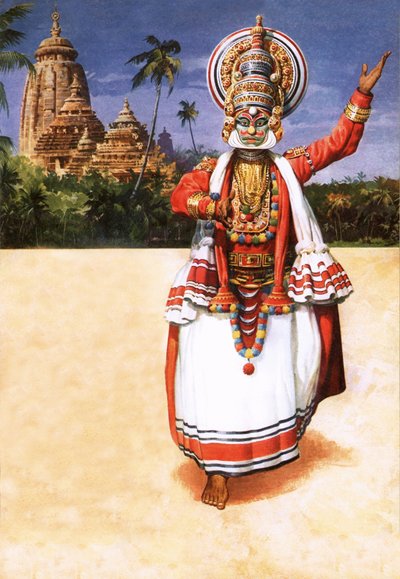 Kathakali, einer der farbenprächtigsten Tänze Indiens von English School