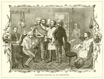 Kavanagh, verkleidet von seinen Gefährten von English School
