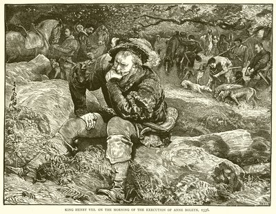 König Heinrich VIII. am Morgen der Hinrichtung von Anne Boleyn, 1536 von English School