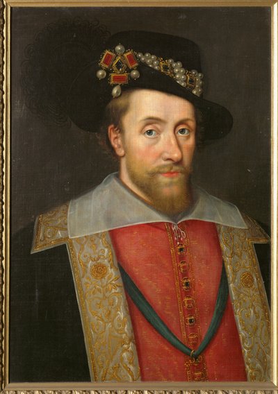 König James I. von England und Schottland von English School