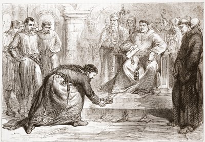 König Johann und der Legat des Papstes, Illustration aus Die Geschichte des Protestantismus von James Aitken Wylie, veröffentlicht 1878 von English School