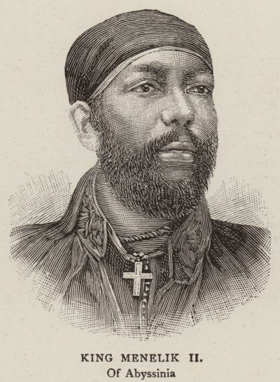König Menelik II (Stich) von English School