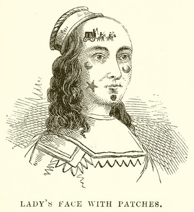 Gesicht einer Dame mit Pflastern von English School