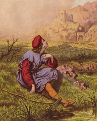 Klage des zarten Gewissens (Farblithografie) von English School