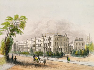 Lansdown Place, Cheltenham, graviert von Lithograph von M.D. Eichbaum, ca. 1845 von English School