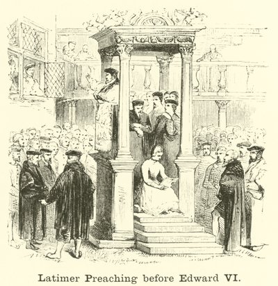 Latimer predigt vor Edward VI. von English School